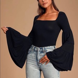 Free People Babetown Bell Sleeve Top (NWT)
